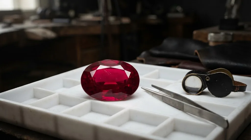 Illustration: big loose lab rubies on amazon