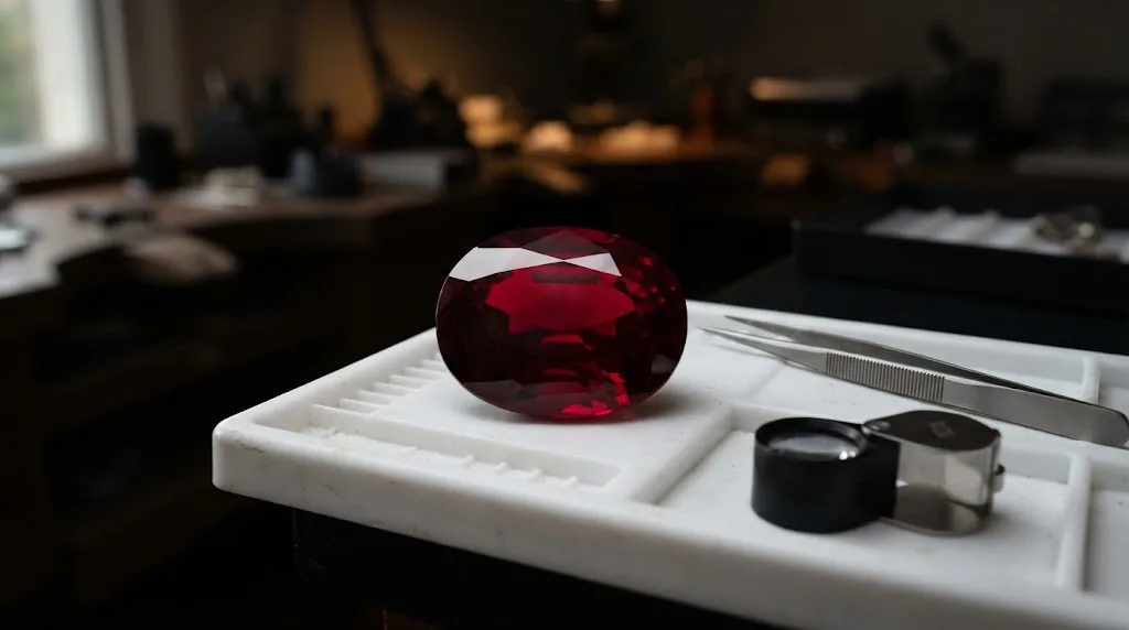 Illustration: how big is a 5 carat ruby?