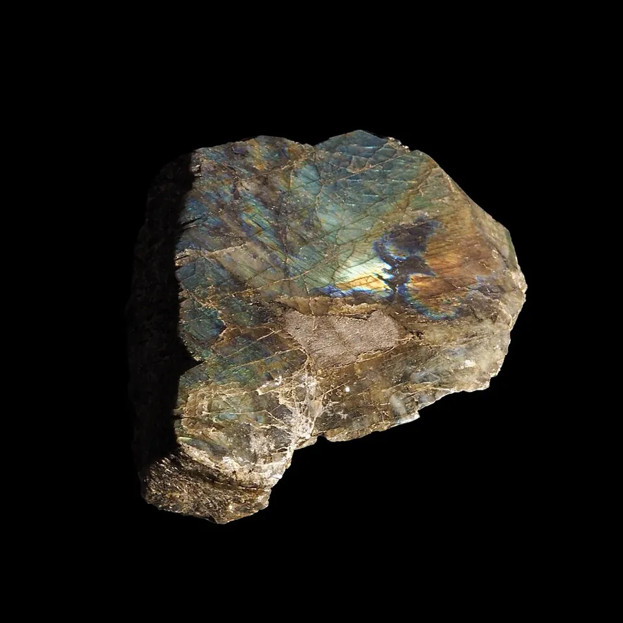A Madagascar specimen in Lausanne: Labradorite found in Madagascar, inventory number AMGL 53619. Madagascar, Natural specimen.