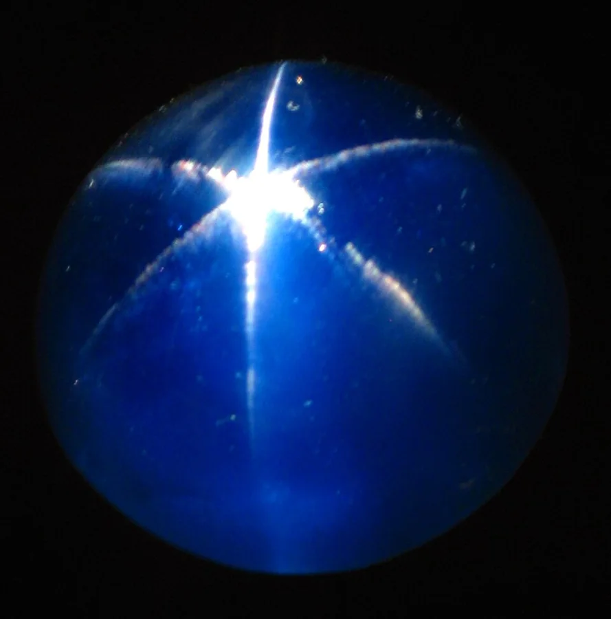 The Star of Asia: About 330 carats, a star sapphire from Myanmar with a crisp six-rayed star.