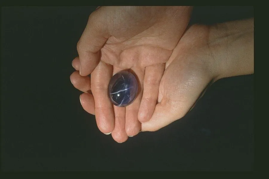 The Star of Bombay: About 182 carats, a violet-blue star sapphire from Sri Lanka.