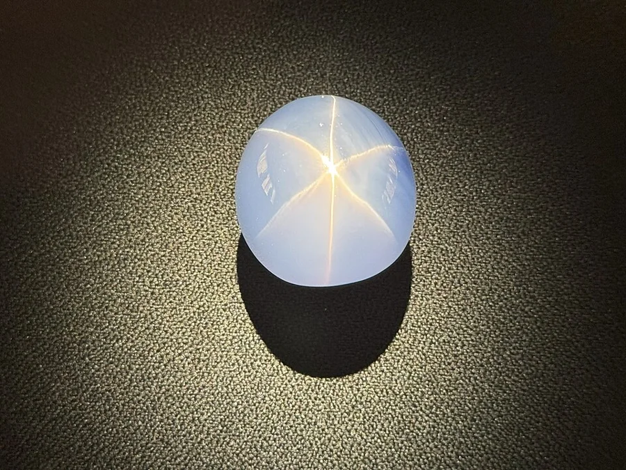 The Star of India: About 563 carats, one of the largest star sapphires known, from Sri Lanka.