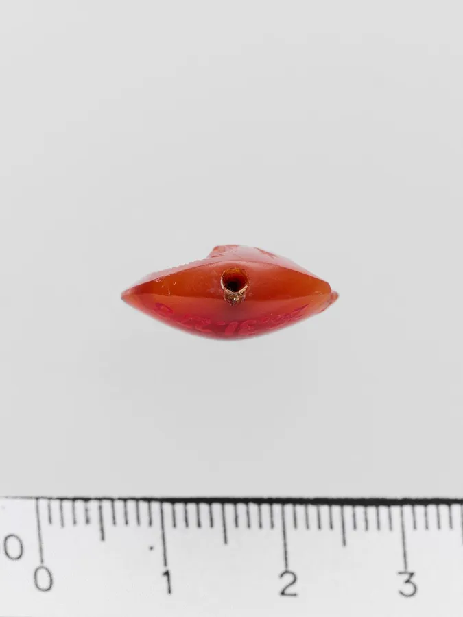 A Minoan carnelian lentoid seal, about 1600 to 1400 BC. Metropolitan Museum of Art.