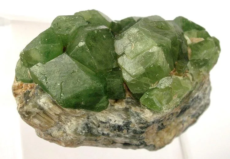Demantoid garnet, Korkodin, southern Urals, Russia