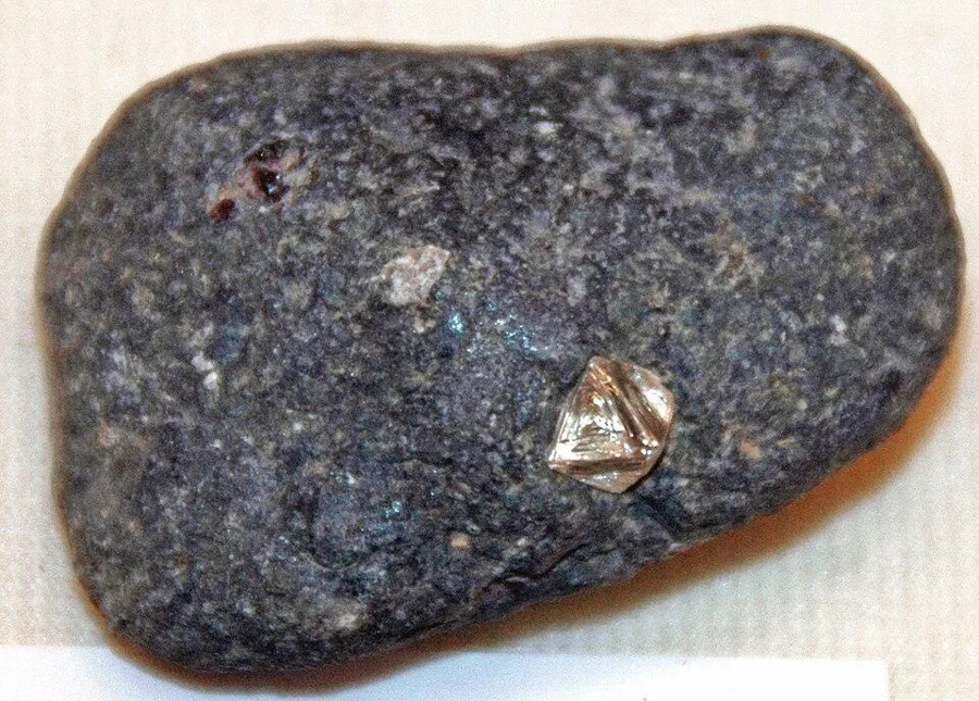 Diamond in kimberlite, Mir mine, Siberia, Russia
