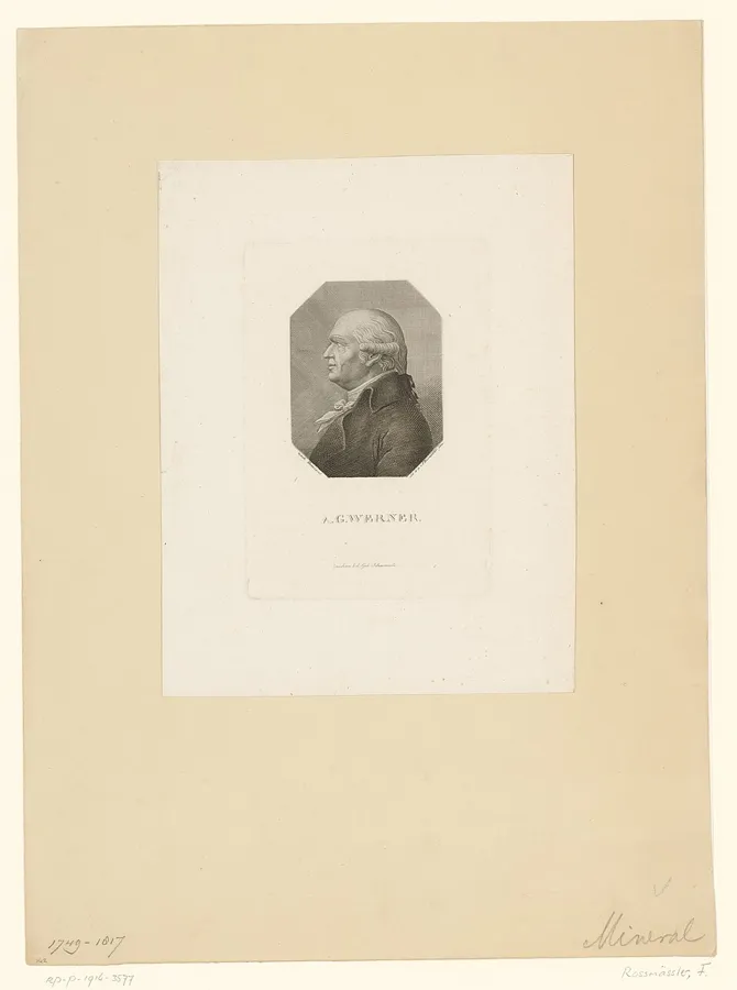 Abraham Gottlob Werner, who described the Labrador stone in 1780. Print by Friedrich Rossmässler after Carl Friedrich Demiani.