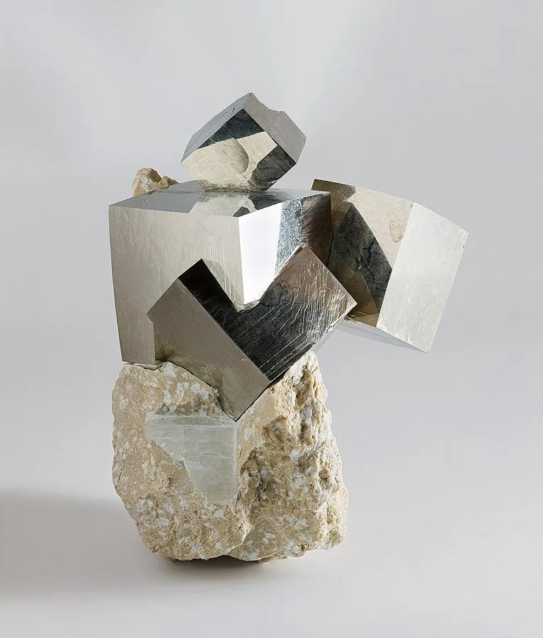 Perfect pyrite cubes, Navajún, La Rioja, Spain