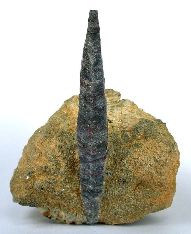 A sapphire crystal in its rock, San Jacinto Mountains, California