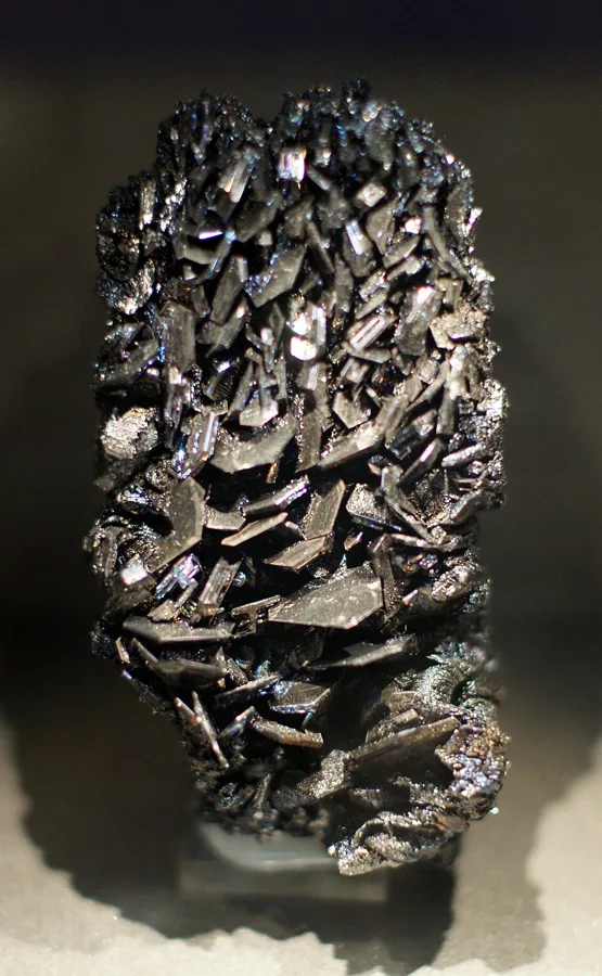 Silicon carbide crystals from a furnace: the material of moissanite.